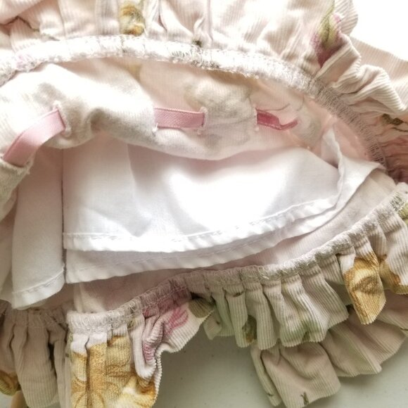 CREME de la Creme Dress Girls Toddler 2T Pink floral‎ corduroy A-line Tank Lined - Picture 4 of 7
